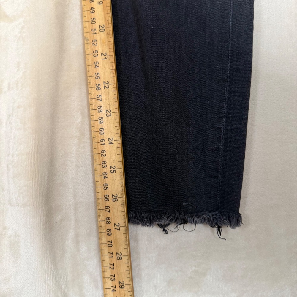 AYR Skinny Jeans Womens Size 30 Black Eclipse Raw Hem High Rise Stretch - Picture 7 of 9
